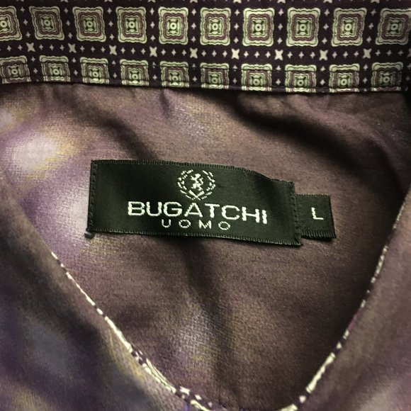 BUGATCHI Spread Collar Cotton Button Front Shirt - Picture 10 of 16